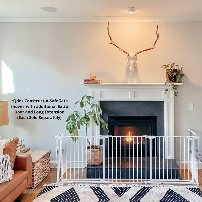 Qdos Safety Construct-A-SafeGate Long Extension | White | Extra 23.5" Section for Qdos Safety Construct-A-SafeGate - Use to create extra-large or freestanding baby gates - Image 4
